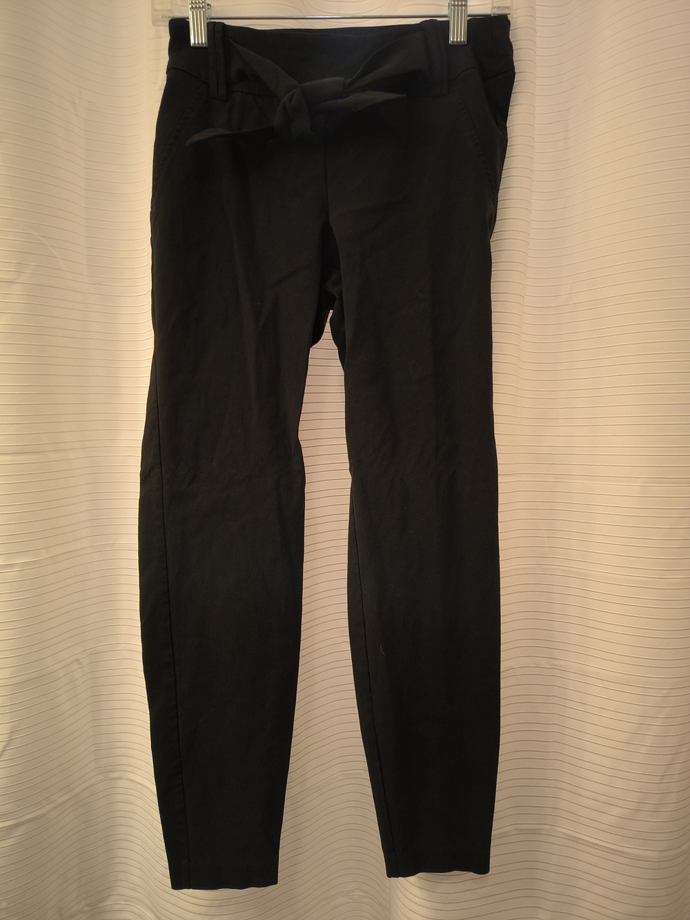 Soho Black Slim Tie-Waist Chinos